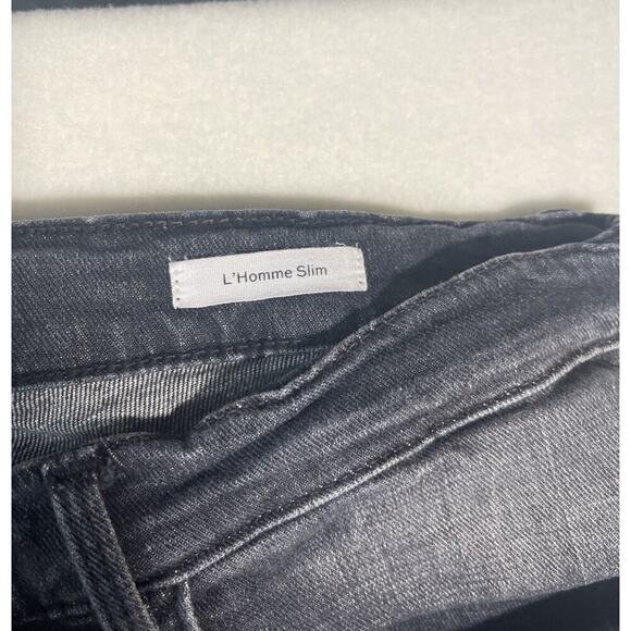 Frame Jeans Women’s Size 33 L'Homme Slim Black Denim Pants - Picture 4 of 6